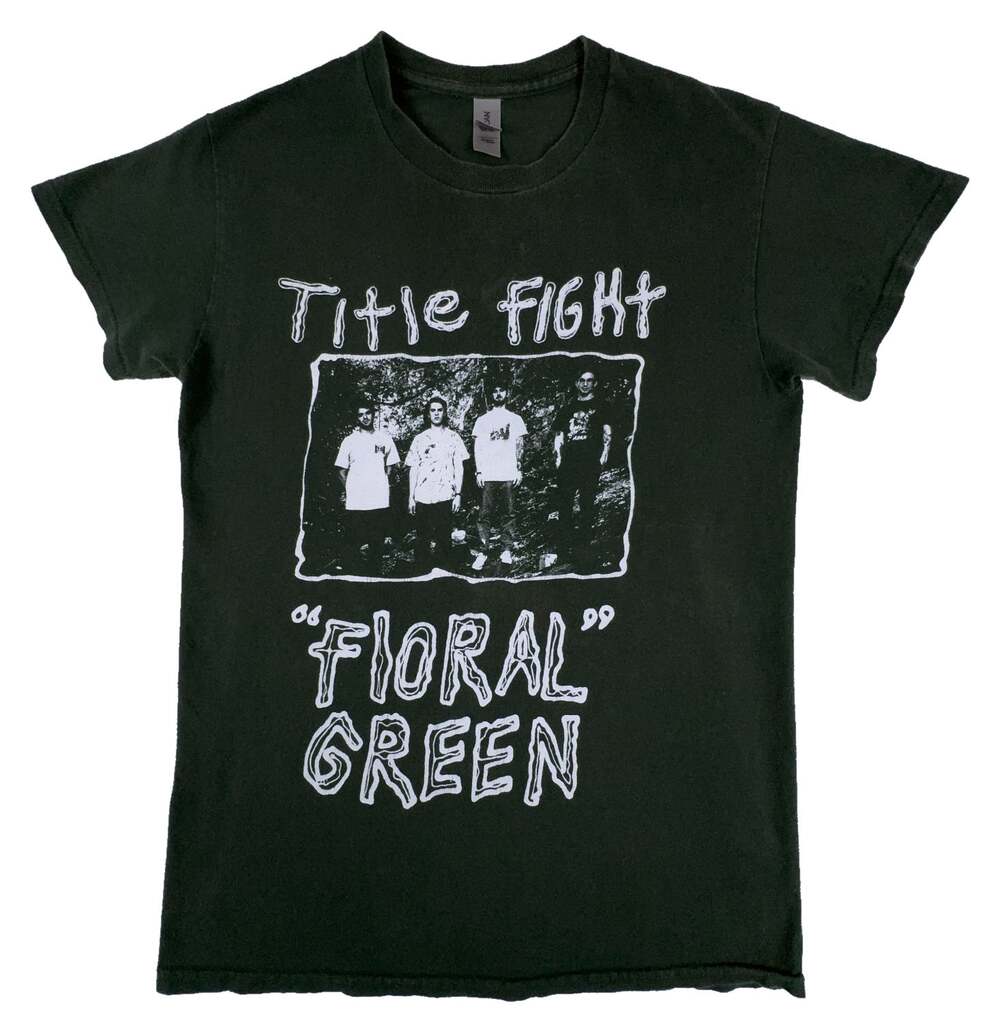 Title Fight Floral Green Promo Band T Shirt Mens Small Green Faded Hardcore